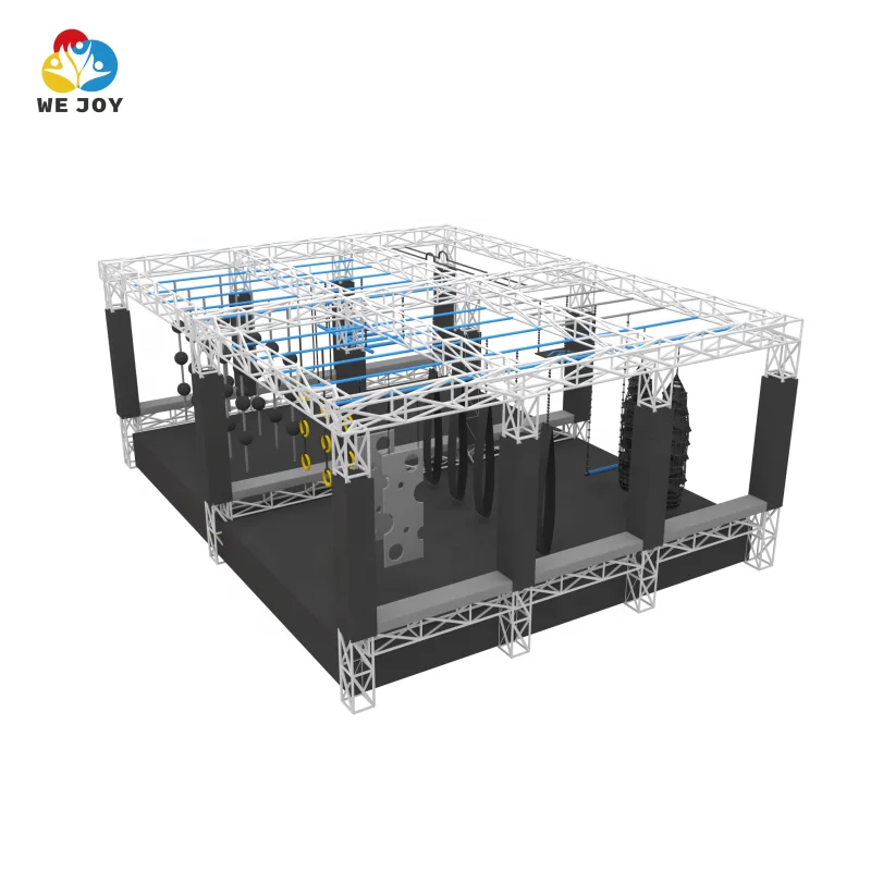 Customized modern other indoor playground american ninja warrior obstacle course kit gym truss for kids adult