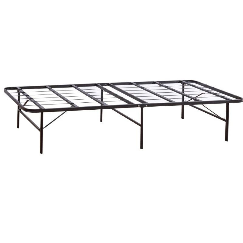 Cheap rental apartment spliced reinforced iron frame double single layer lunch break folding bed for household