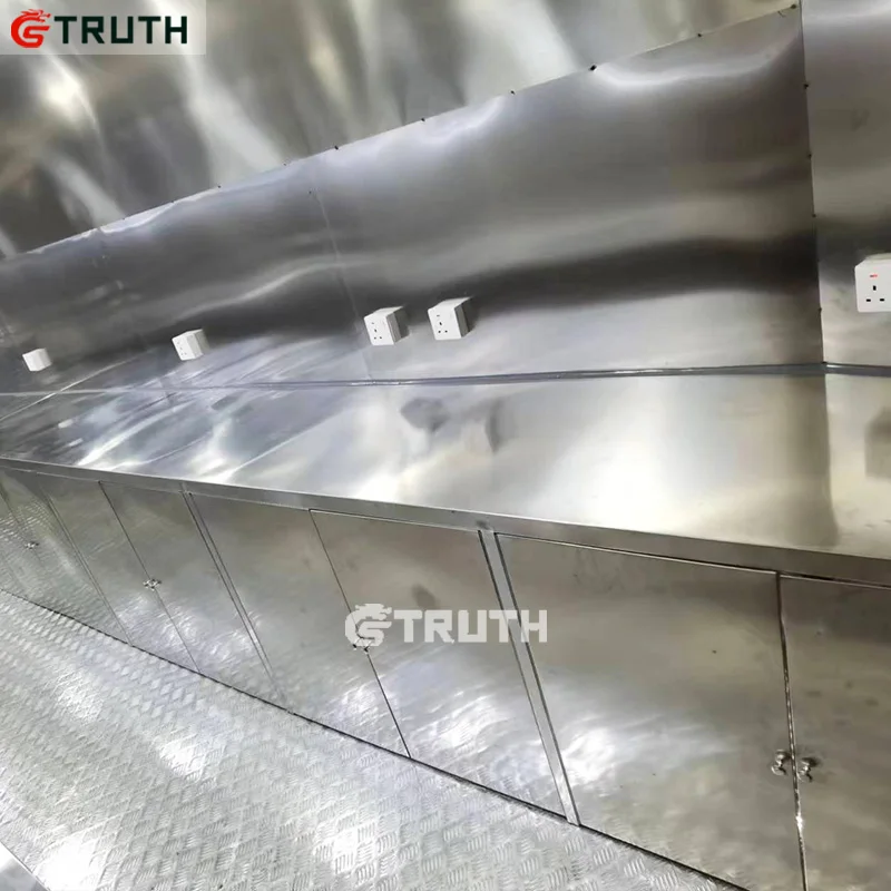 Customized Mobile Kitchen Food Van Catering Concession Truck Airstream Remorque Fast Food Trailer With Full Kitchen