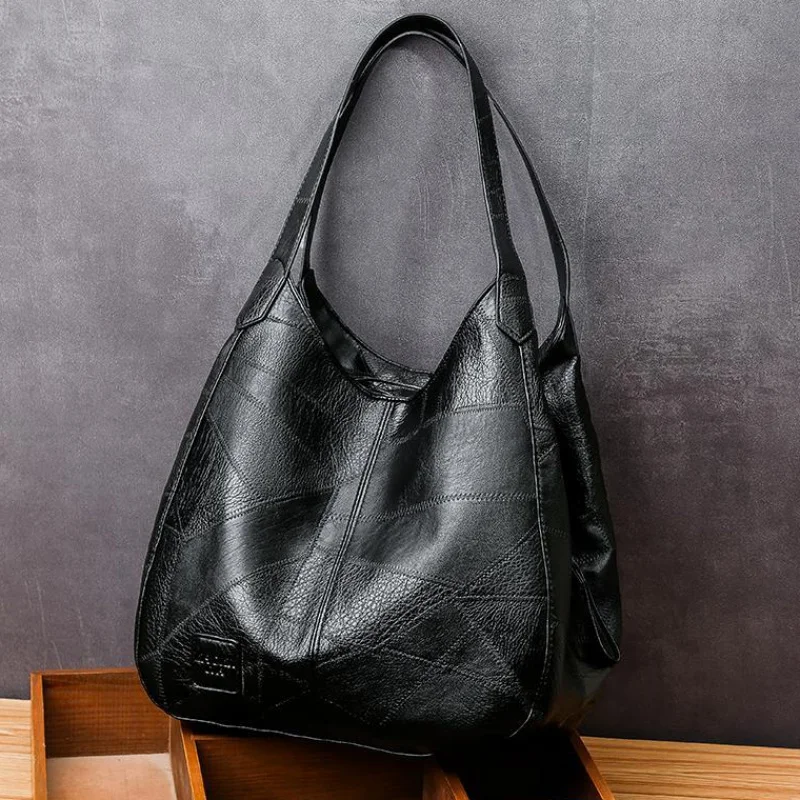 China online shopping Big Handbags for Women PU Leather Three Comparement Large Capacity canvas tote bag with zipper