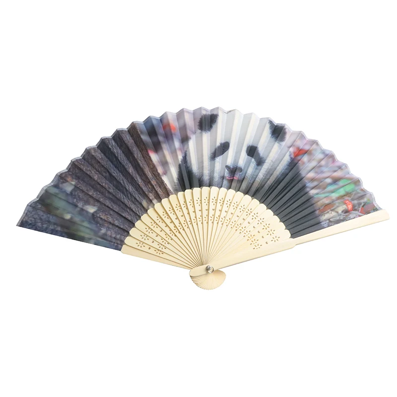 Customized Personalized High Quality Hand Fans Plastic Ribs Custom Printed Folding Hand Fan