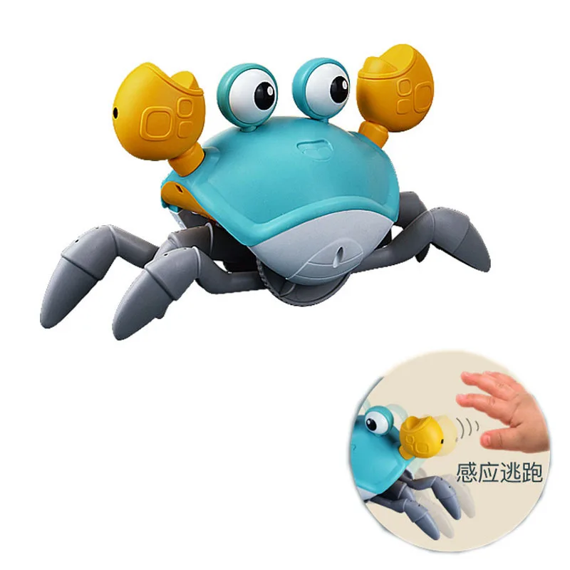 sensing runaway abs material blue green or orange yellow crab for kids playing