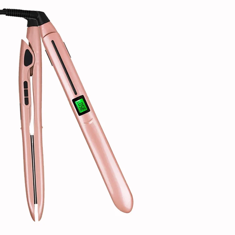 Custom Flat Irons 1inch Ceramics Titanium Plates 2 in 1 Straightening and Curling Hair Straightener