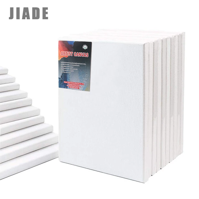 2024 Hot Sale Custom Size Pine Frame 280g Pure Cotton Blank Stretched Canvas For Painting