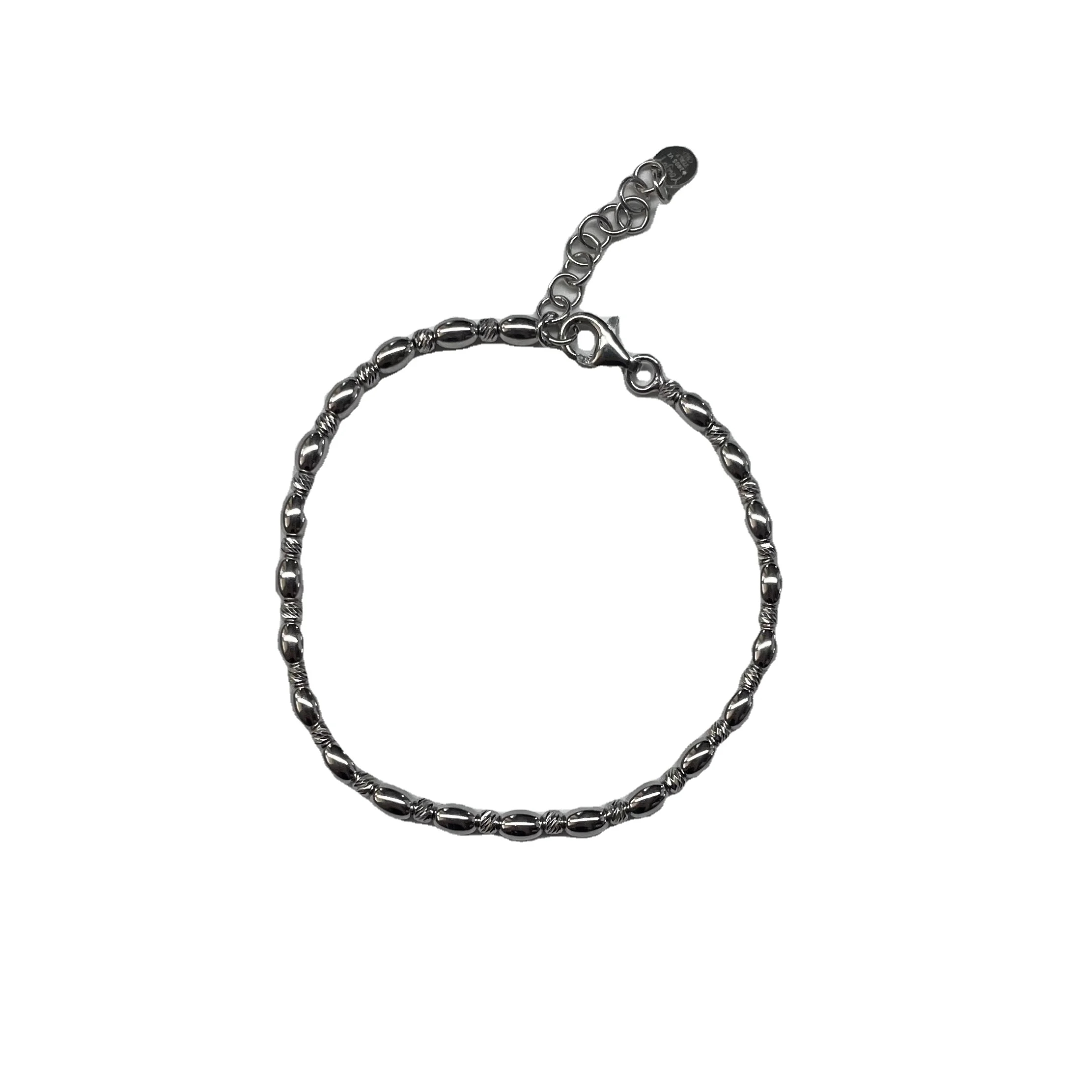 Hot Selling Trendy Silver Beaded Bracelets  Fashion Italian Charm Bracelet For Women Girls