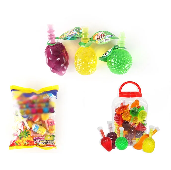 Yummeet custom instant snacks fruit shaped jelly fruits pudding food candy jelly