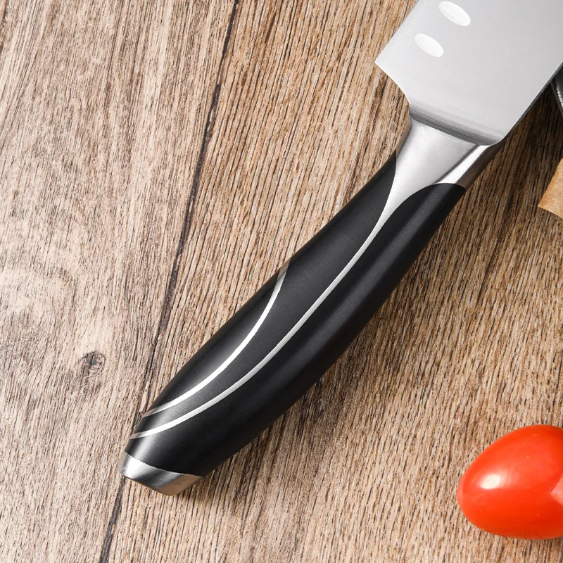 Household Knives Supplier Custom Kitchen Chef Set Accessory Kitchenware Scissors Sharpener 7' Slicing Chopping Knife for Fish