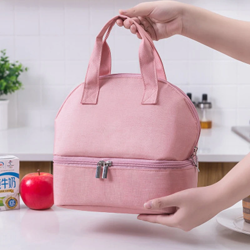 Promotional  multi-color oxford fabric Aluminium Foil InsulatedTote Lunch Bag Thermal Food Cooler Bags