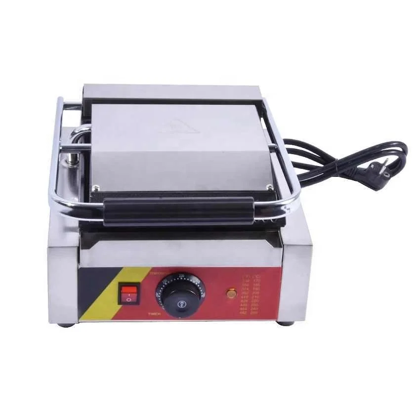 NP-589 Commercial 110V 220V Stainless steel Electric Bread Sandwich Maker Machine Toaster Grill Non-Stick Cooking Surface 2200W