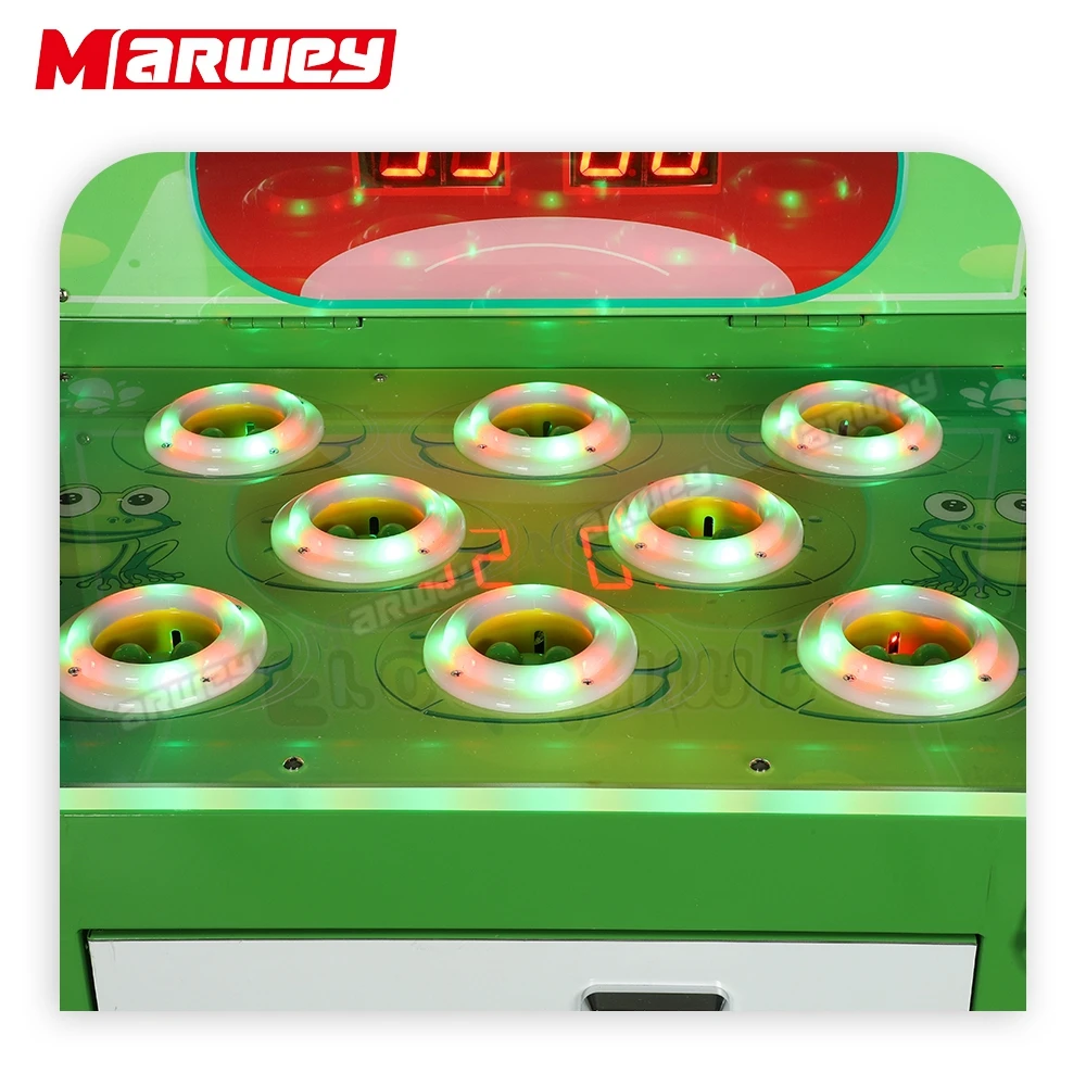 Hot Sale Coin Operated Beat Frog Hammer Game Machine Indoor Sports Kids Whack a Mole Hit Frog Arcade Games Machine