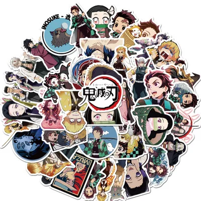  50 шт./компл. Demon Slayer: Kimetsu no Yaiba мультфильм аниме оптовая продажа багажные