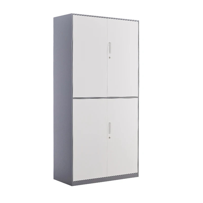 4 door metal office cupboard with adjust 4 shelf inside with low price