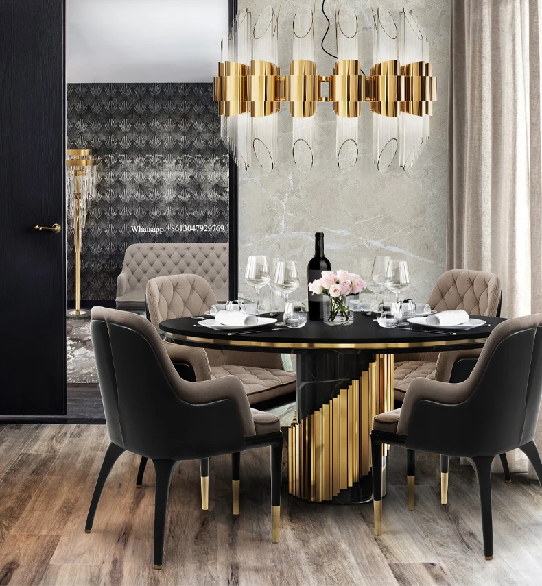 modern design dining room chair velvet fabric cover hotel furniture luxury dining chair set of 6