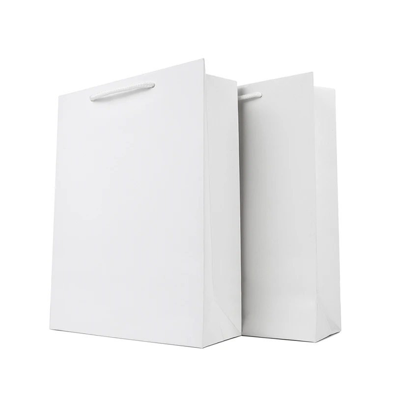 OEM Custom Luxury Gift Craft Shopping White Kraft Paper Bag With Handle Manufacturer