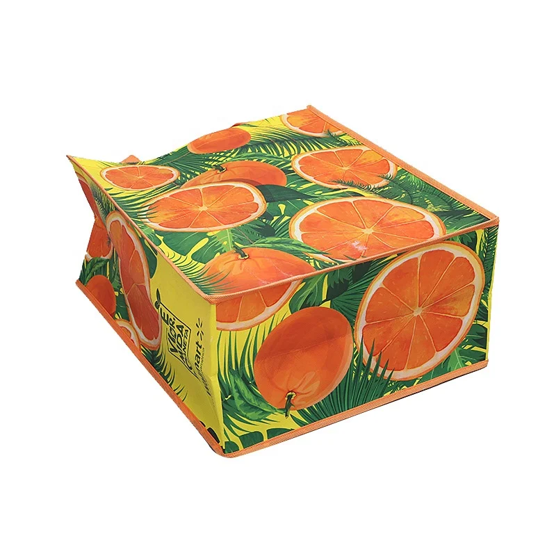 Wholesale Custom New Printed Eco Friendly Recycle Reusable Grocery PP Laminated Non Woven Fabric Tote Shopping Bags