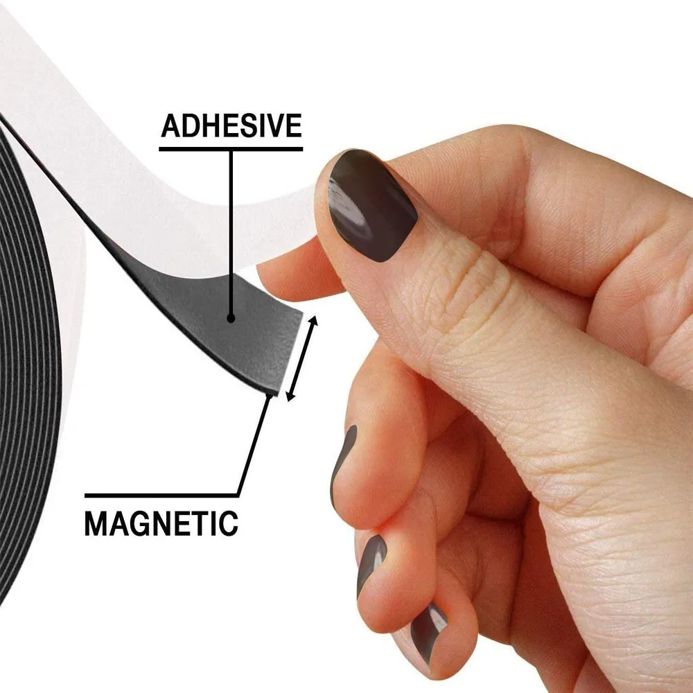 Рулон магнитной ленты с клейкой основой сверхпрочная и Липкая лента использованием гибких магнитов 30 мил 2 дюйма 10 футов