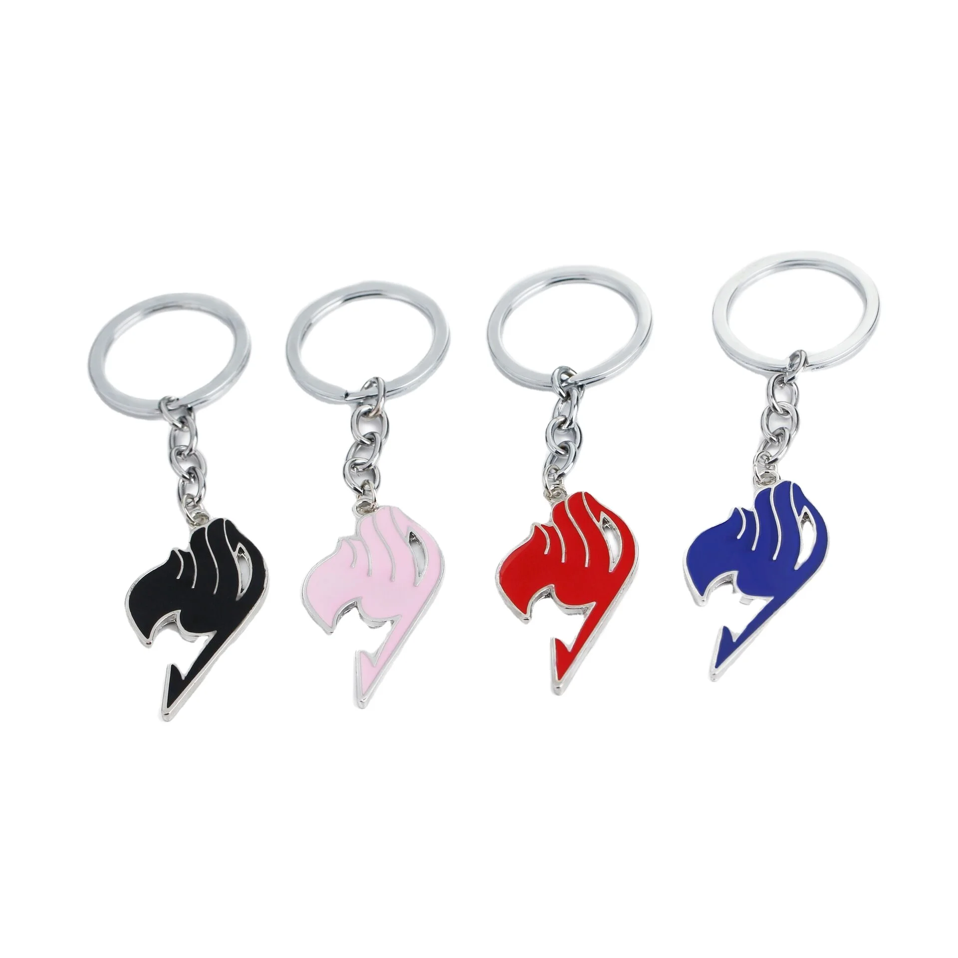 Souvenir cartoon Anime Charm Gifts Fairy Tail enamel cute custom logo metal keychain key ring