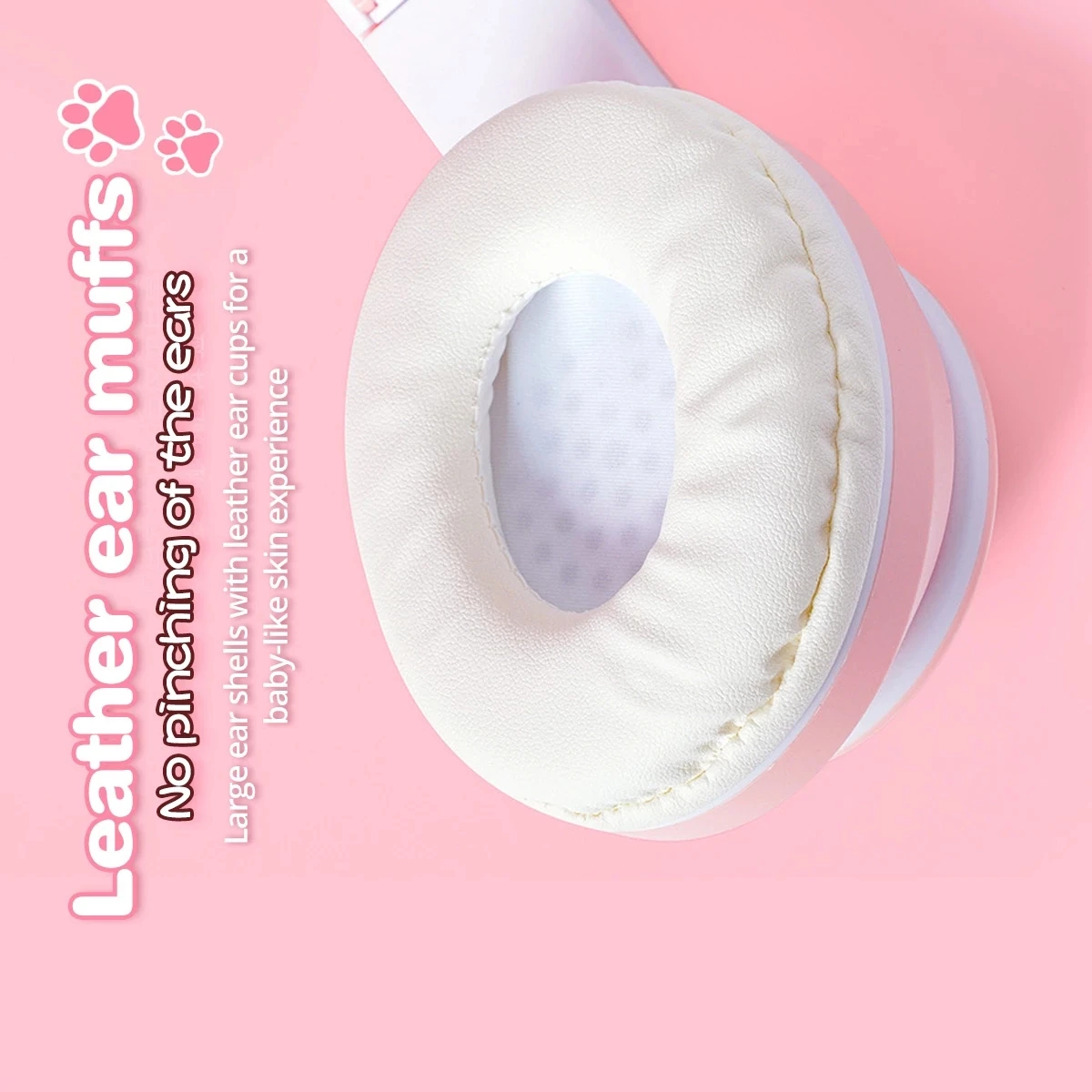 STN28 Flash Light Cute Cat Ear Headphones Wireless with Mic Can close LED Kids Girls Stereo Phone Music B39 Headset Gamer Gift