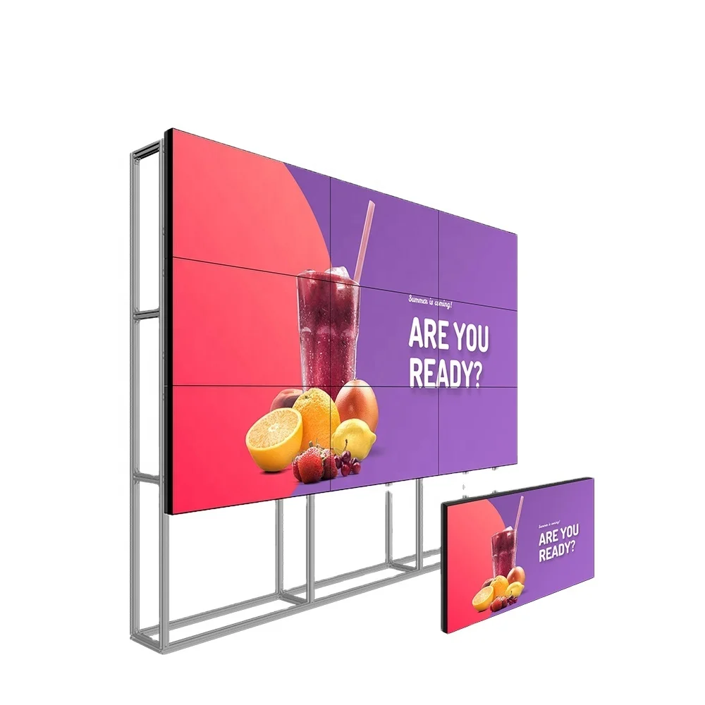 LCD Video Wall Advertising Players Mount 2x3 49 Inch Screen Display