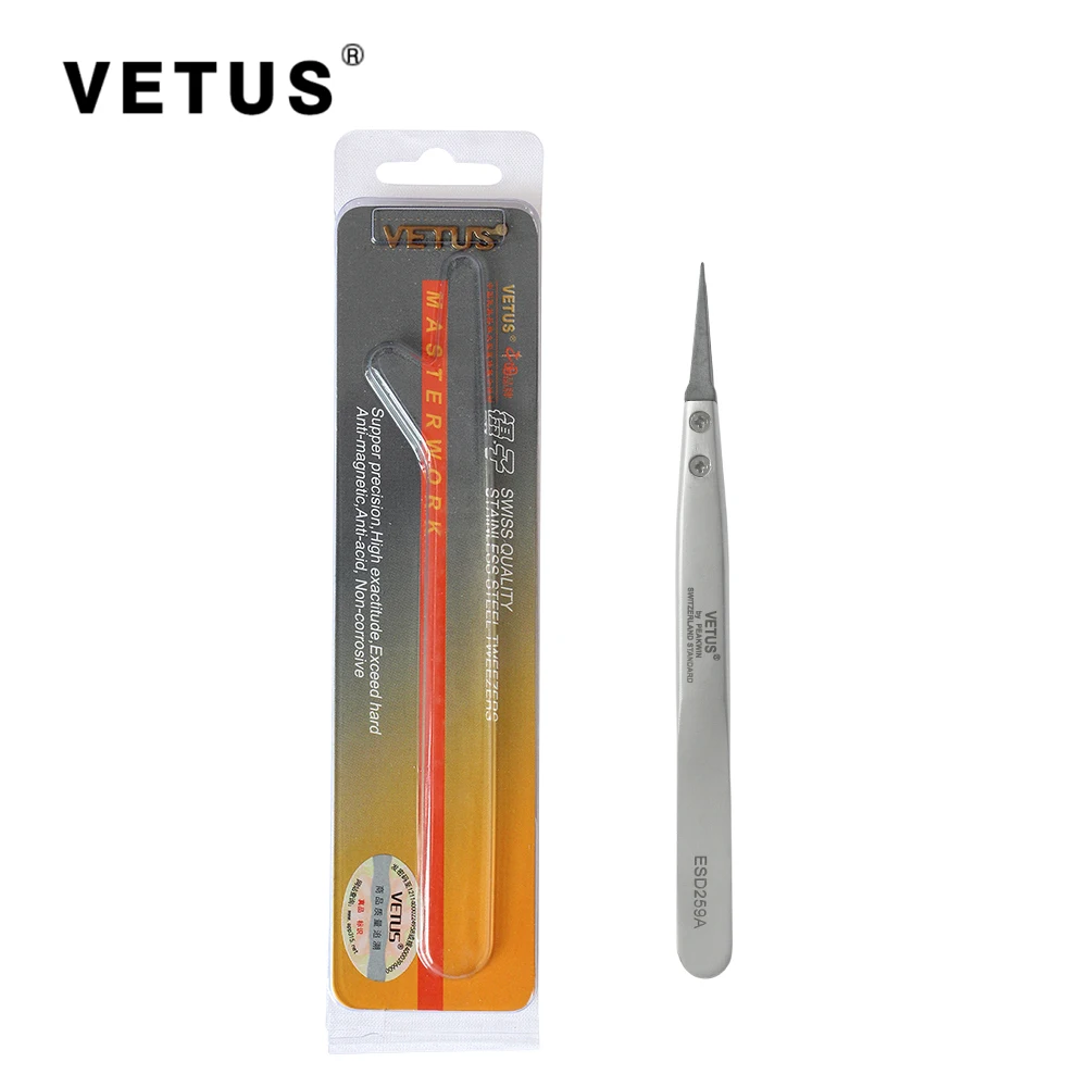 Wholesale Vendor ESD 259 Exchangeable Tip Pinzas Tweezer Plastic Head Pincet Forceps Eyebrow Tweezers Hand Tool