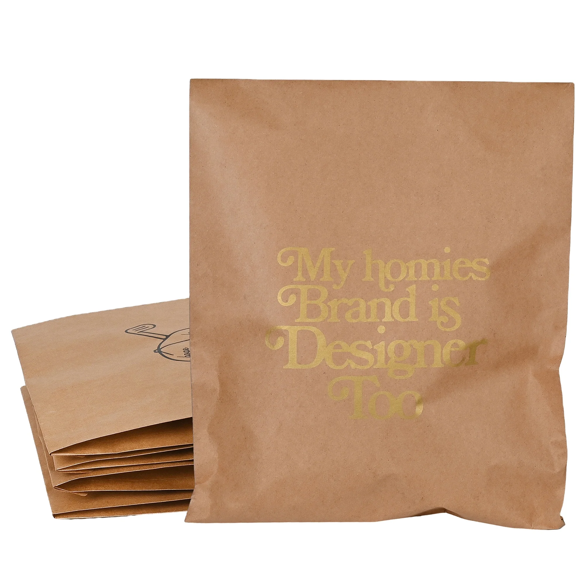 Recyclable Custom Logo Printed Double Self Seal Kraft Paper Mailer Courier Bag Expandable Envelope Mailing Shipping Mailers