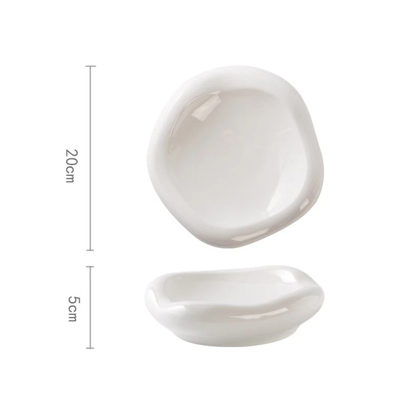 Creative irregular plate ceramic soup home deep dish plate underglaze color hotel tableware plate