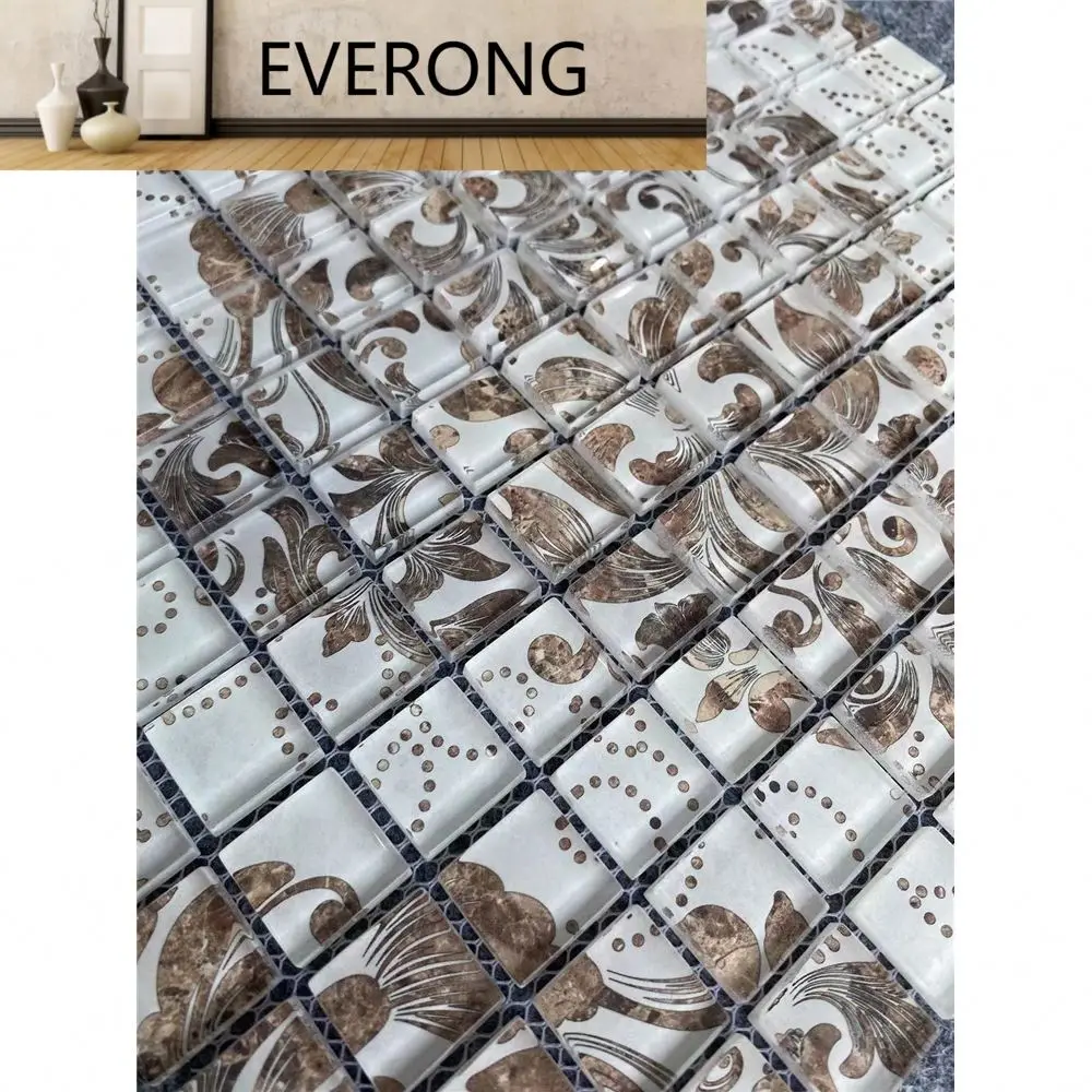 Foshan factory decorative mosaic tiles wholesale mosaic tiles glass mosaic tile for building material