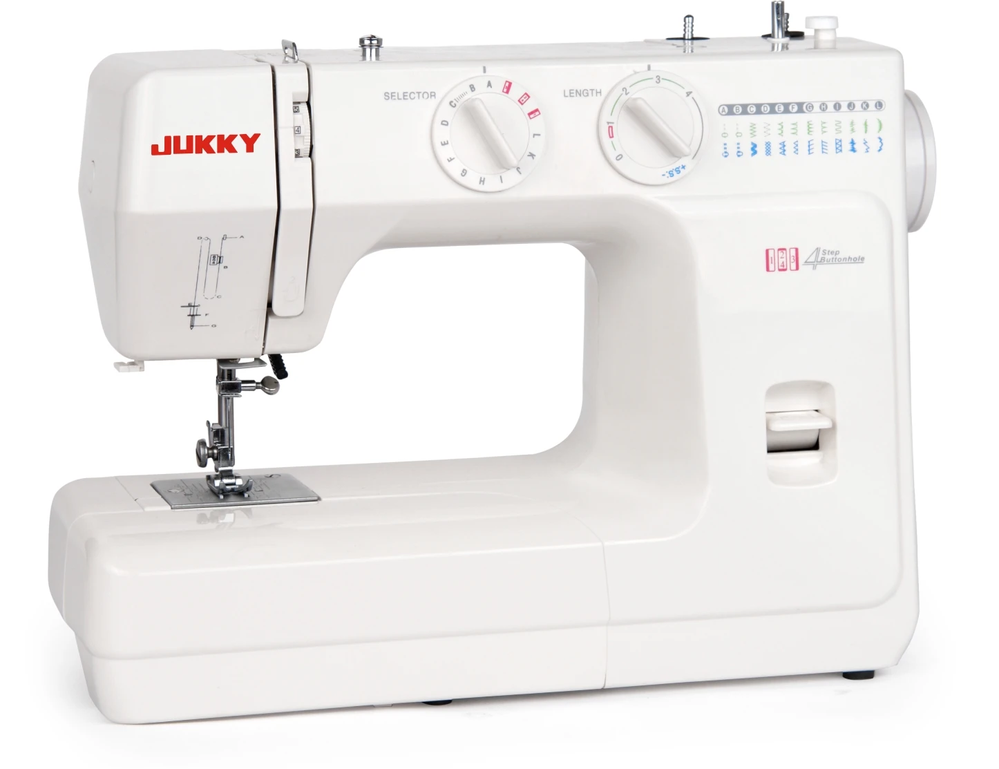 JUKKY JK6224 Mini Household Sewing Machine 24 Stitches Multi-Function Sewing Machine for fabric with sewing machine accessories