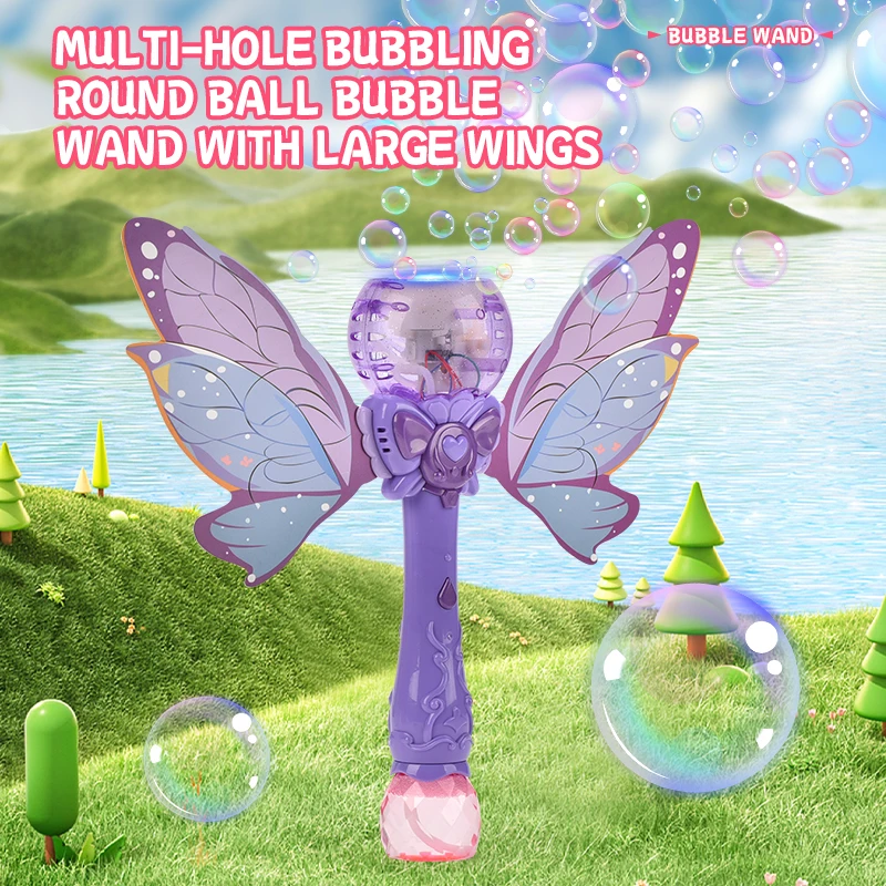 Wholesale Bubble Wand Stick Outdoor Flash Bubble Blower Toys Electric Machine Bubble Gun Toys Wtih Light For Kids
