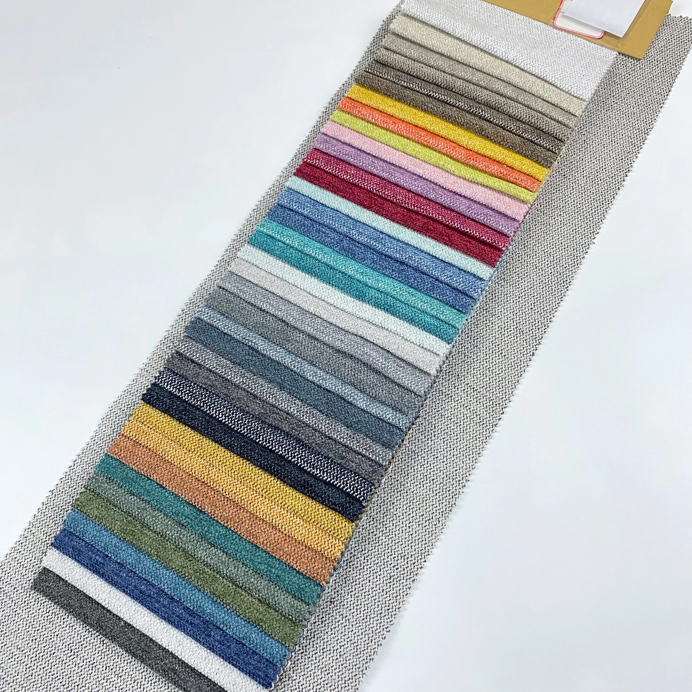 wholesale factory   pure linen fabric sofa fabric 100% Polyester for Home Textiles AX202047
