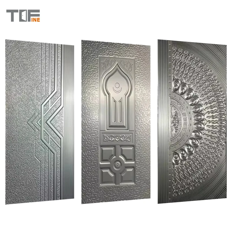 Latest Design China Supplier Luxury Style Fancy Steel Exterior Door Skin Metal Door Skin Sheet Price