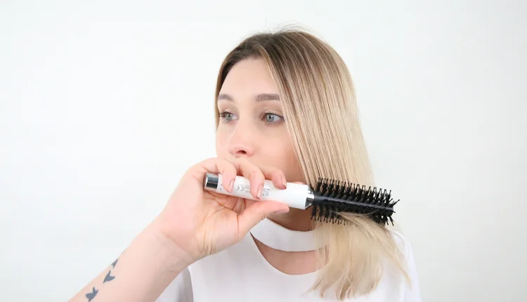 TOUCHBeauty Mini Travel Iron Brush Hair Straightener Ionic Hair Brush TB-1758