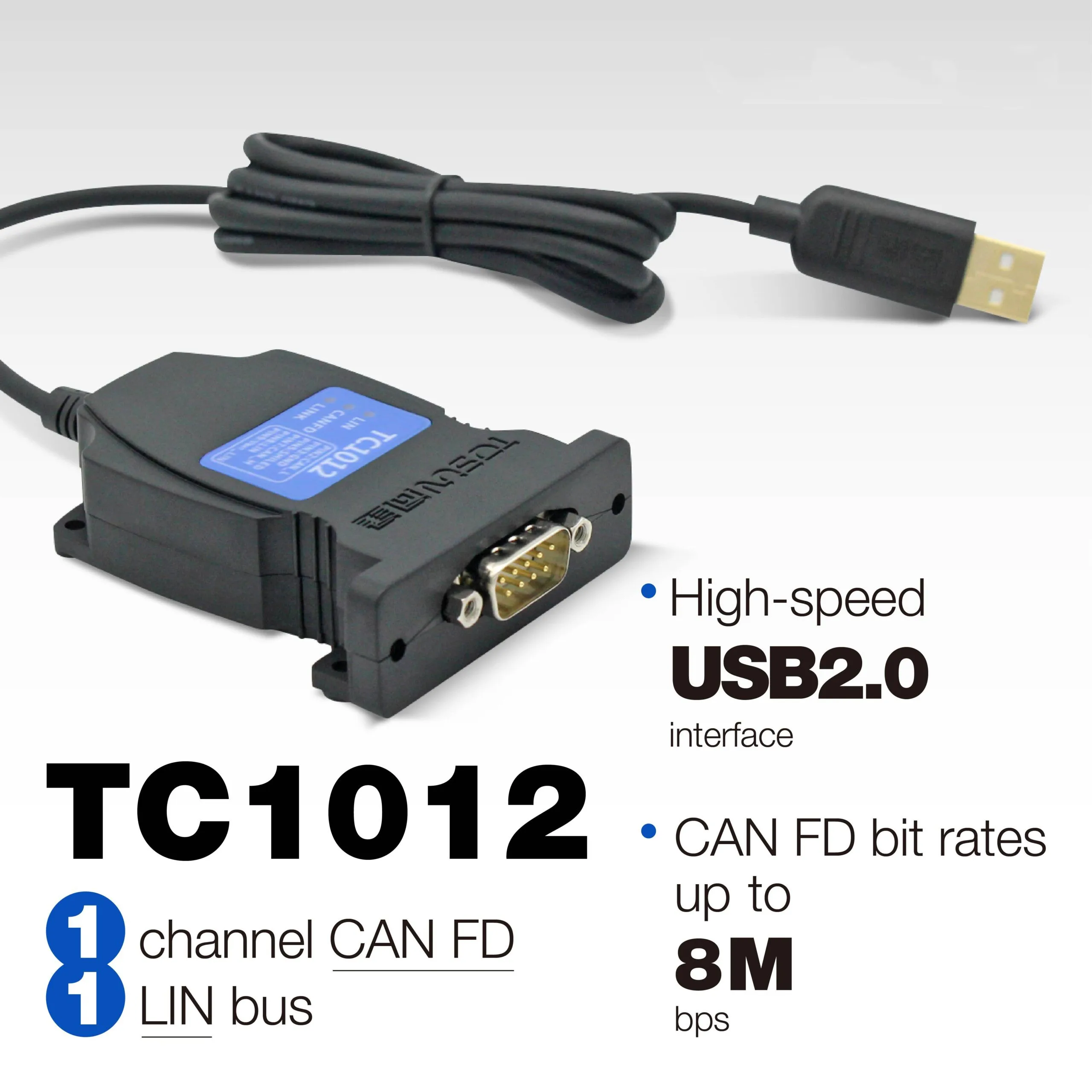 Разъем шины TC1012 одноканальный CAN (FD) /lin-шинное интерфейсное устройство для высокоскоростного USB2.0