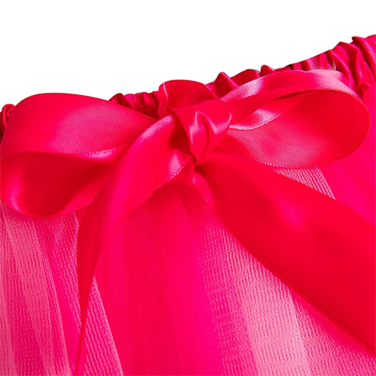 2022 Wholesale Princess Tutu Baby Rainbow Kids Party Tutu Ball Gown Multi-Layers Colorful Bow Waist Girls Skirts