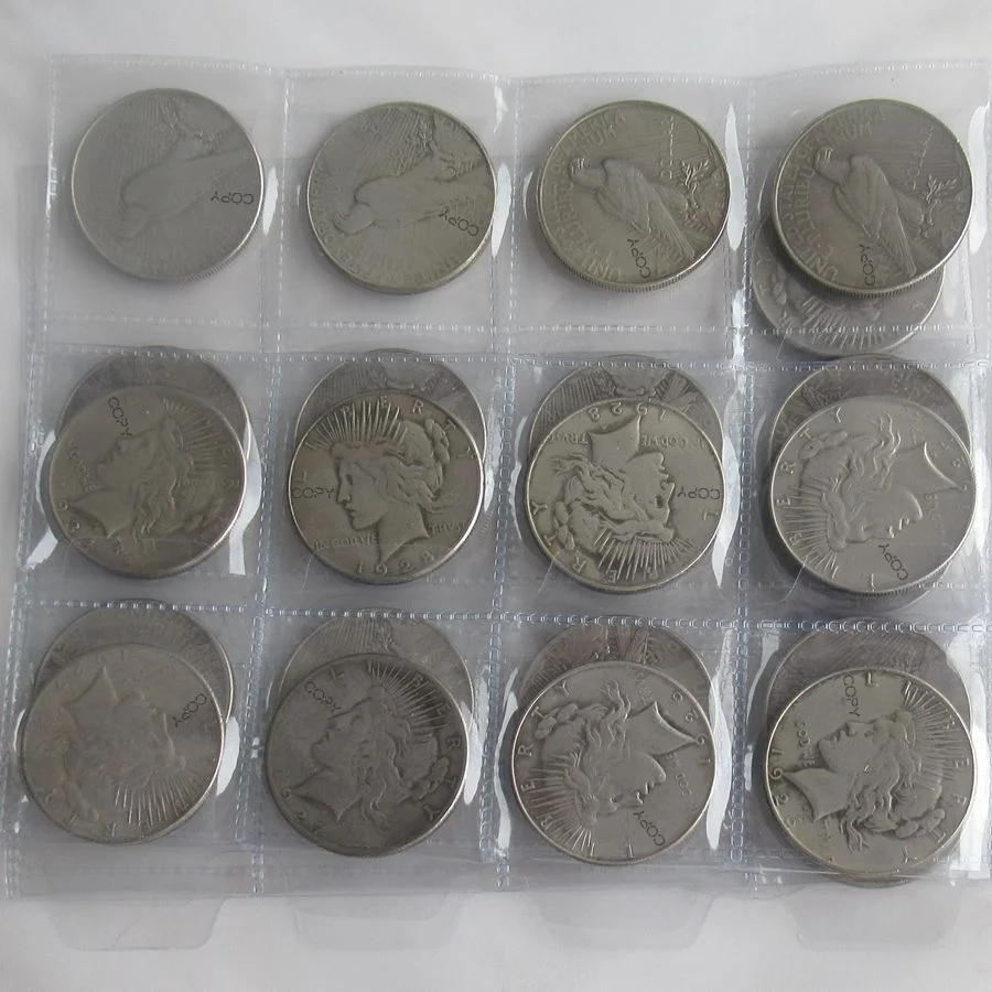 US Peace Dollar 25PCS (1921-1964) Silver Plated Replica Decorative Commemorative Coins