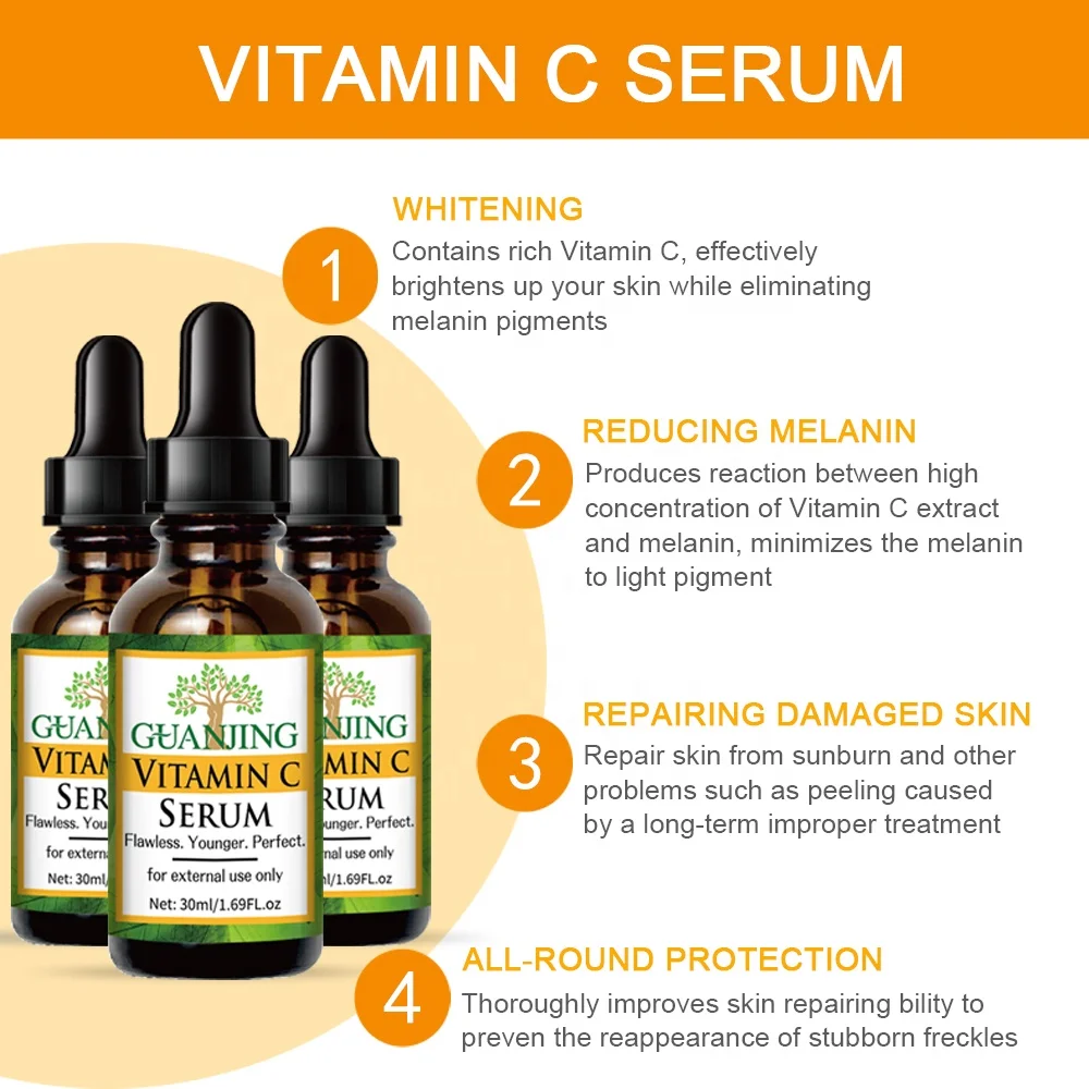 Daily Ordinary Serum Whitening Brighten Skin Tone Anti-oxidation Vitamin C Face Serum