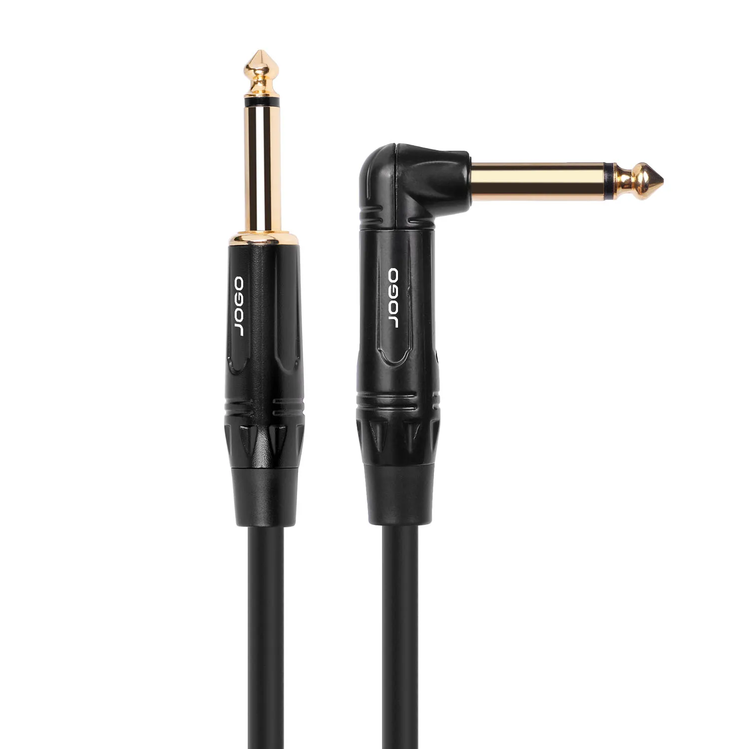 Гитарный кабель 10 футов, Кабель AMP для басов, премиум-кабель для электроинструмента, прямой угол 1/4, черный, белый