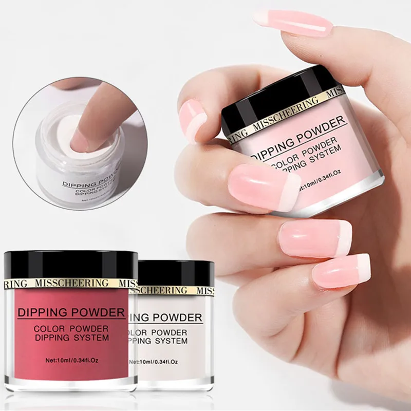nail dipping powder Wholesale OEM clear white natural pink dipping powder for Nail Art