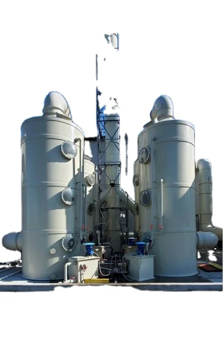 Easy to maintain wet scrubber system for chlorine gas low energy consumption purification tower