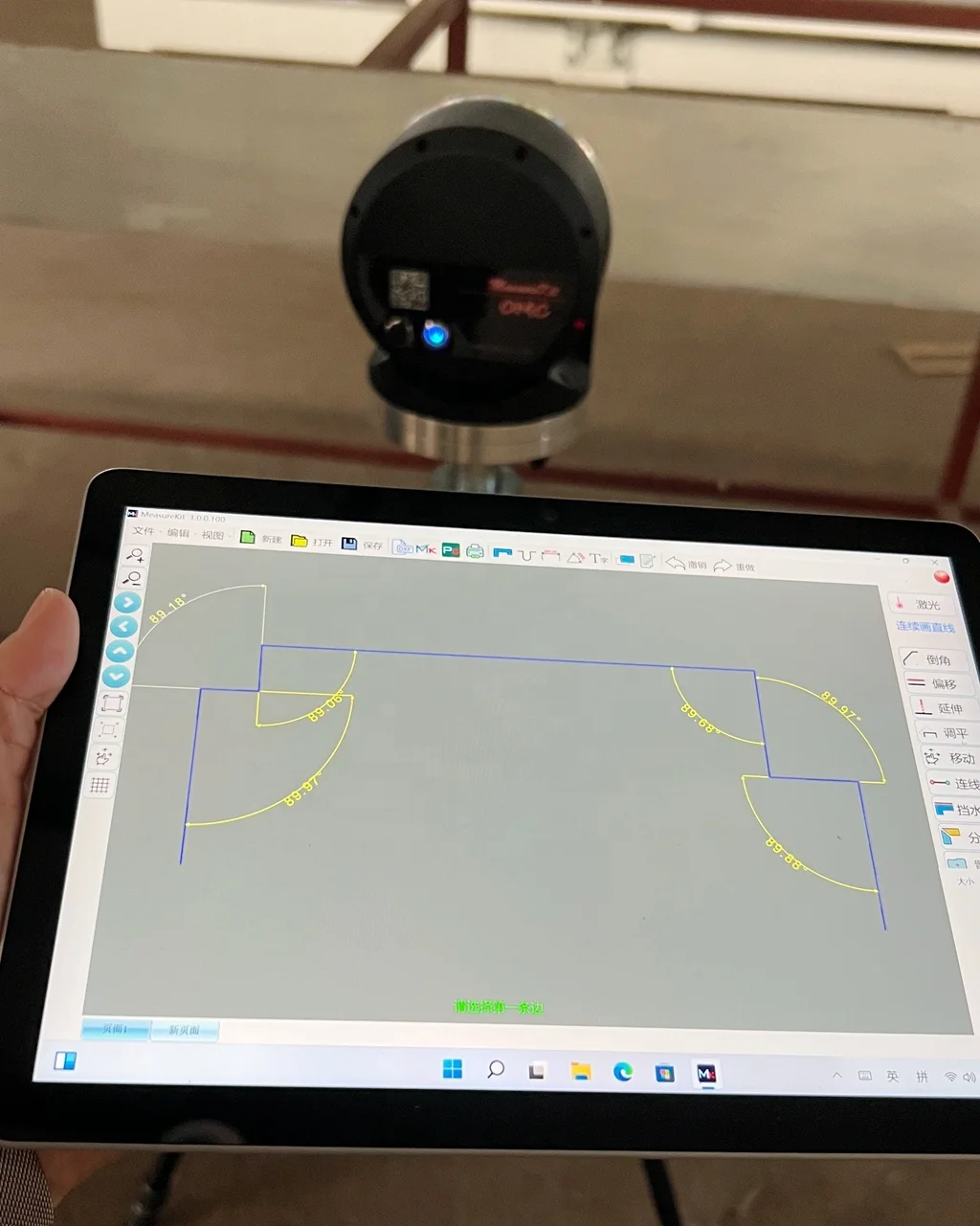 OMC Digital Templating MeasureKit Instrument for Countertop Installation Dust-Free for Manufacturing Plant