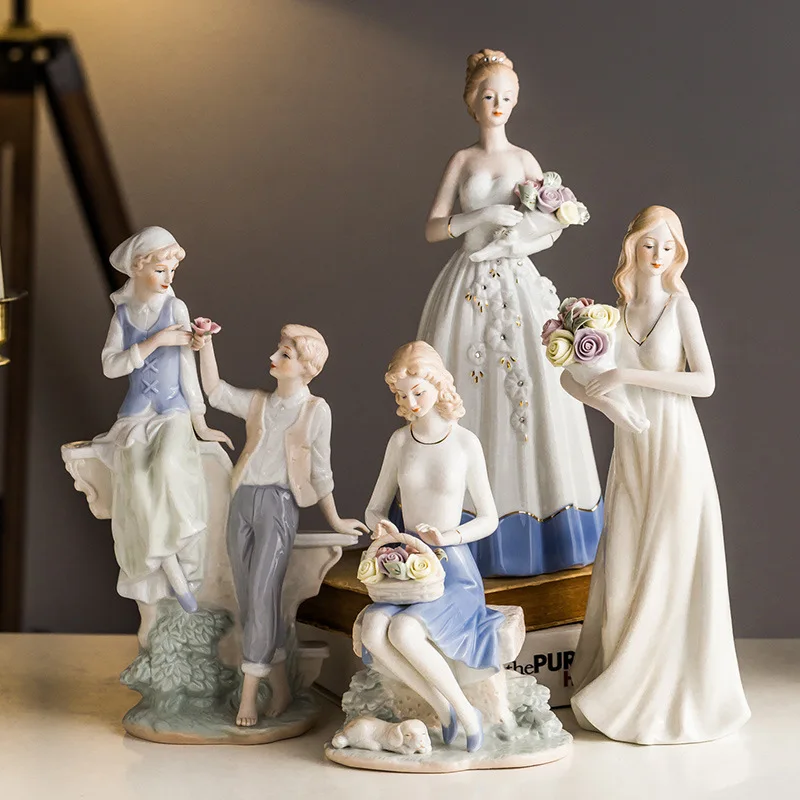 Decorations character ornaments European style home decor ceramic decoration wedding and engagement gifts
