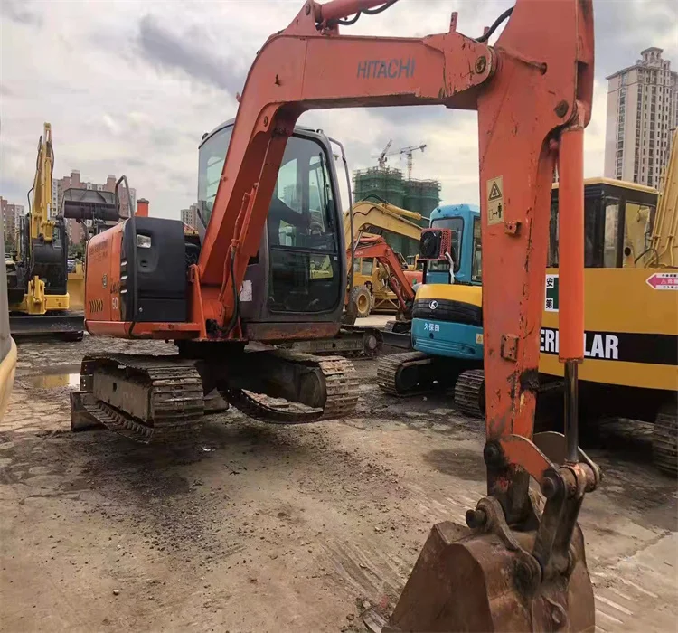 original color HITACHI ZX60 6 ton used second hand mini excavator made in Japan