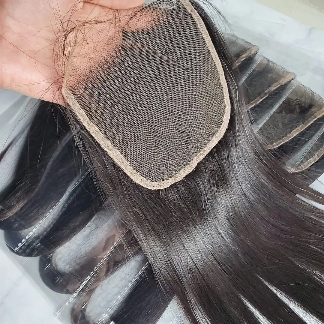 New Arrival Virgin Hair 4*4/5*5/6*6 HD Lace Closure 13*4/13*6 Lace Frontal With Bundle Grade 10A Natrual Black Hd Lace In Stock