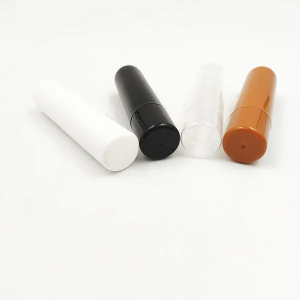 Wholesale Empty Transparent Black White 0.5oz 15ml 15g 0.67oz 20ml 20g Cylinder Round Plastic Lip Balm Stick Tube with Cap