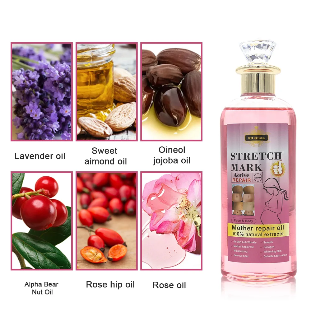 Natural Extracts Stretch Marks removal oil cream products Treatment Repair Scar Postpartum Repair Firming Body Stretch Marks Oil
