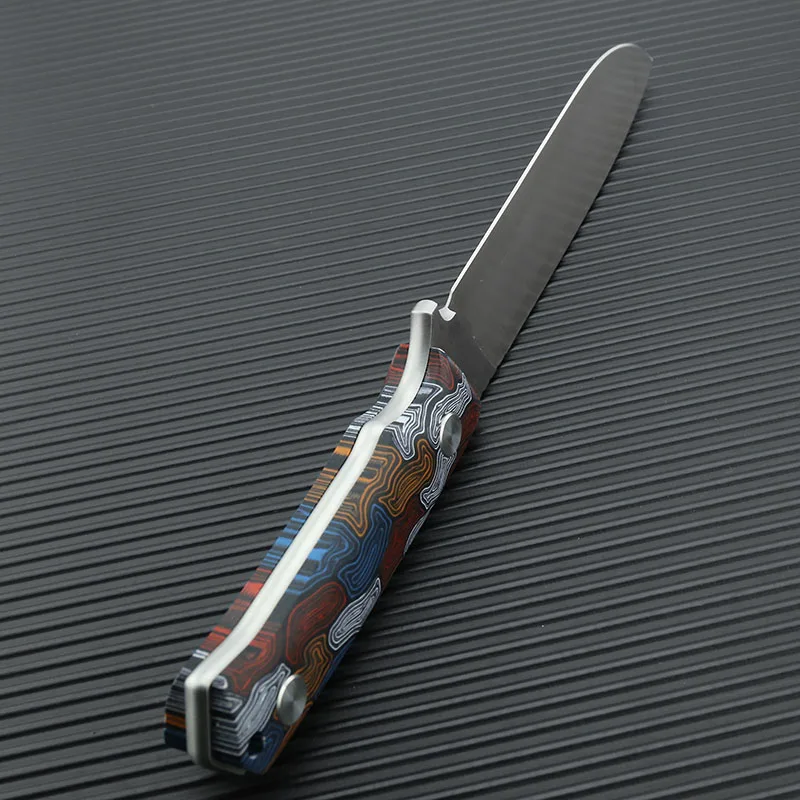 Damascus pattern G10 Handle 9CR18MOV Steel DACIAN FIXED HUNTING KNIVES Outdoor Camping EDC Tactical Survival knife with sheath