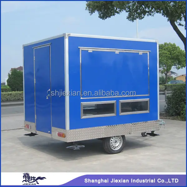 JX-FS250 Factory Price Box Square Food Trailer /Van Fast Food shaved ice truck for sale