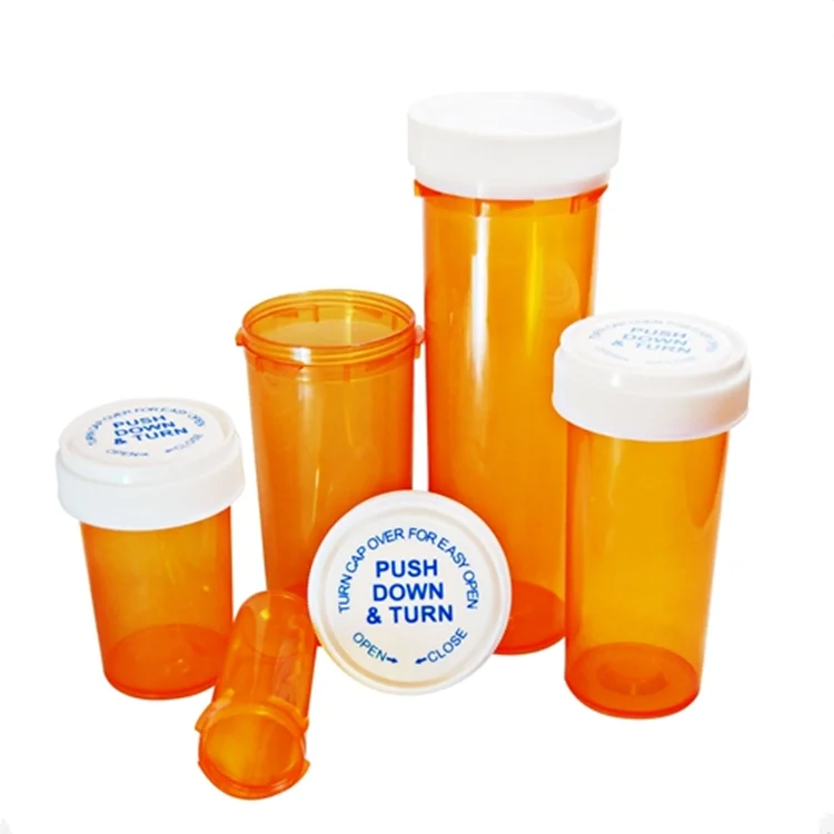 Red Reversible Cap Prescription Vials 40 dram