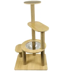 Wooden Cat Tree  Multi functional Cat climbing rack with capsule cat climbing rack