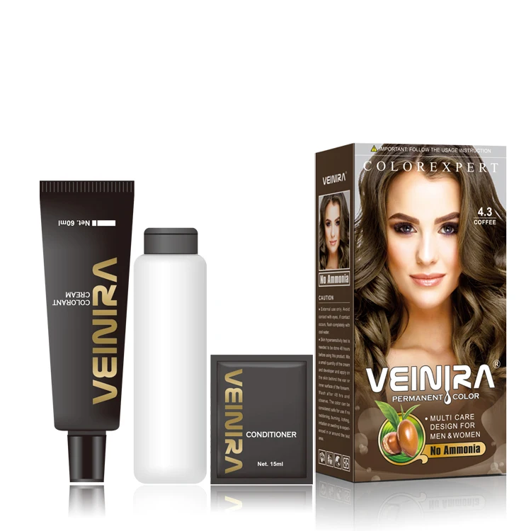 Herbal extract organic cream hair color 100% cover gray OEM private label